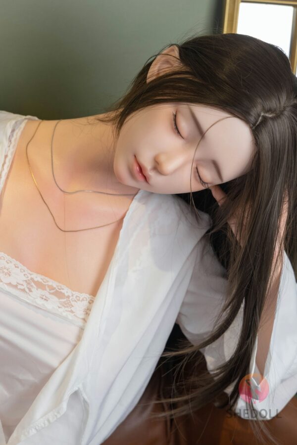 SHEDOLL 矽膠娃娃 165cm 閉眼楚玥 TPE/矽膠(2.0可動下巴)仿真皮紋