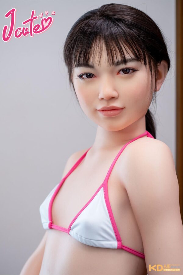 Jcute 唯 133cm 平胸蘿莉矽膠娃娃 粉白比基尼