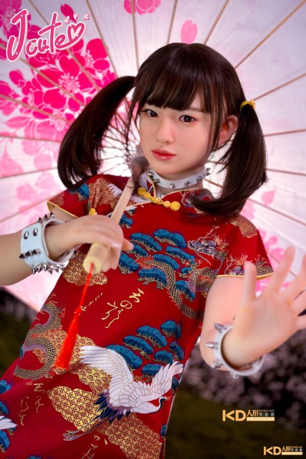 Jcute 萌咲 133cm 矽膠頭+TPE身 平胸蘿莉矽膠娃娃 可愛旗袍