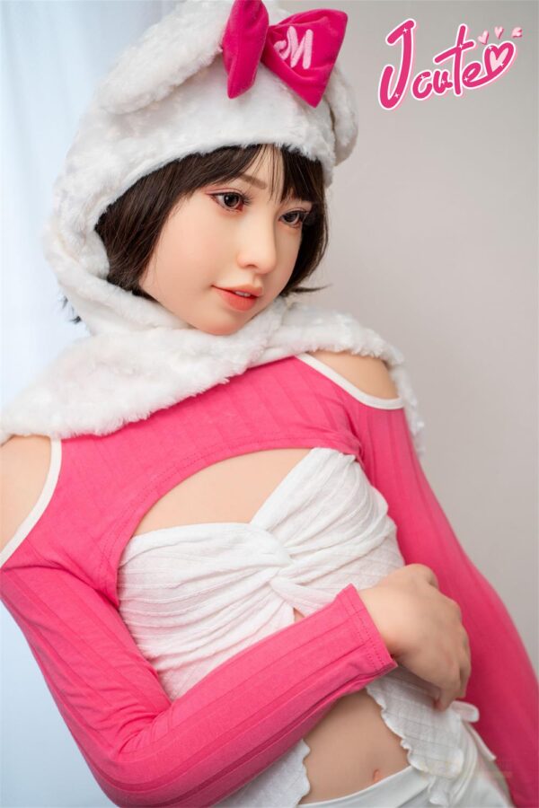 Jcute 澪 149cm 平胸蘿莉矽膠娃娃 粉白小熊