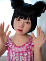 Jcute 未陽 124cm 平胸蘿莉矽膠娃娃 粉綠條紋比基尼