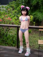 Jcute 幼澪 128cm 粉格上衣 平胸蘿莉矽膠娃娃