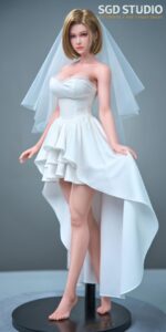 最新升級可動磁吸眼！早鳥預定再送特典(預購只到6月26日)! FG-008 65cm 全矽膠可動人偶 金髮戰鬥女孩 (有細節海外版)