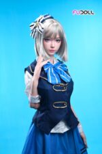 FUDOLL 152cm 全矽膠皮紋款娃娃 藍裙少女 千夏