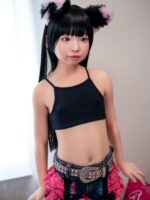 Jcute 幼澪 128cm 黑背心 平胸蘿莉矽膠娃娃