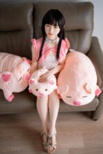 Jcute  遙(はるか) 144cm(A) 頭身一體矽膠娃娃 橙色碎花連身裙：圖片 2