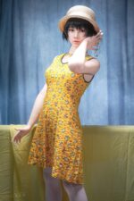 Jcute 咲良 (さくら) 153cm 頭身一體矽膠娃娃 黃色碎花連身裙：圖片 5