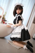 悅互動娃娃 部分皮紋款 全矽膠娃娃 頭身一體  141cm 可靈 性感小女僕：圖片 3