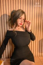 悅互動娃娃 皮紋款全矽膠娃娃 頭身一體  158cm 夏妍 黑色禮服