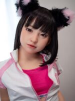 Jcute 夏美 133cm 平胸蘿莉矽膠娃娃 白粉上衣