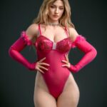 Top-CYdoll 176cm miranda米蘭達 等身比例全矽膠娃娃 桃紅高衩泳裝