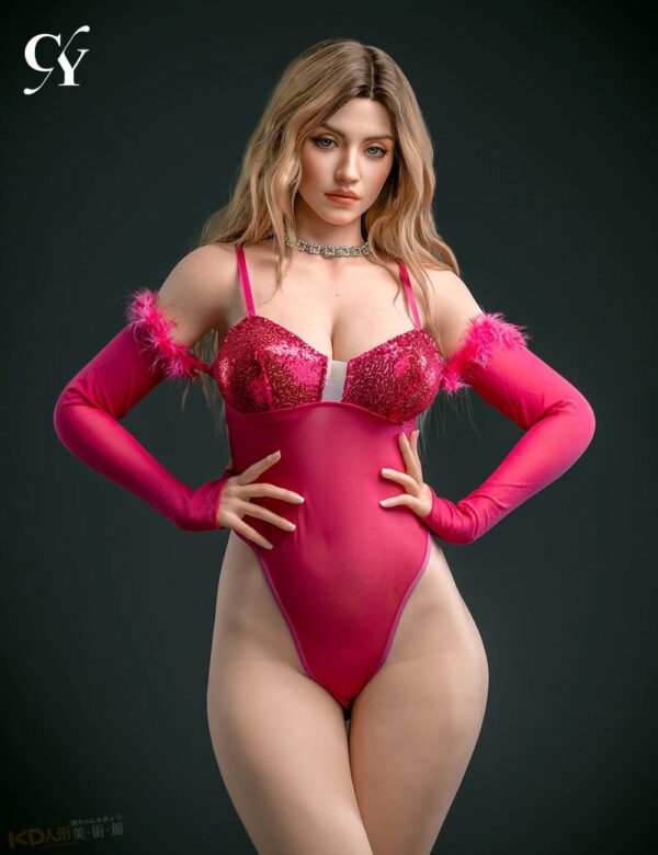 Top-CYdoll 176cm miranda米蘭達 等身比例全矽膠娃娃 桃紅高衩泳裝